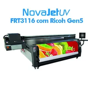 Impressora UV FRT 3116 com cabeças Ricoh Gen5